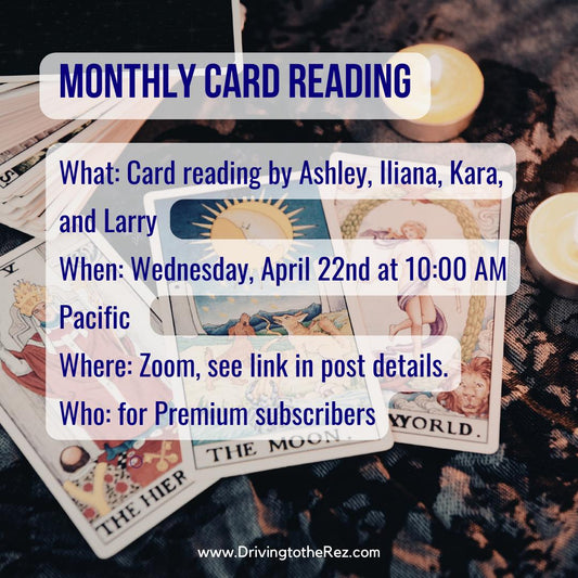 April - Join us for our Monthly Card Reading with the Mystics!