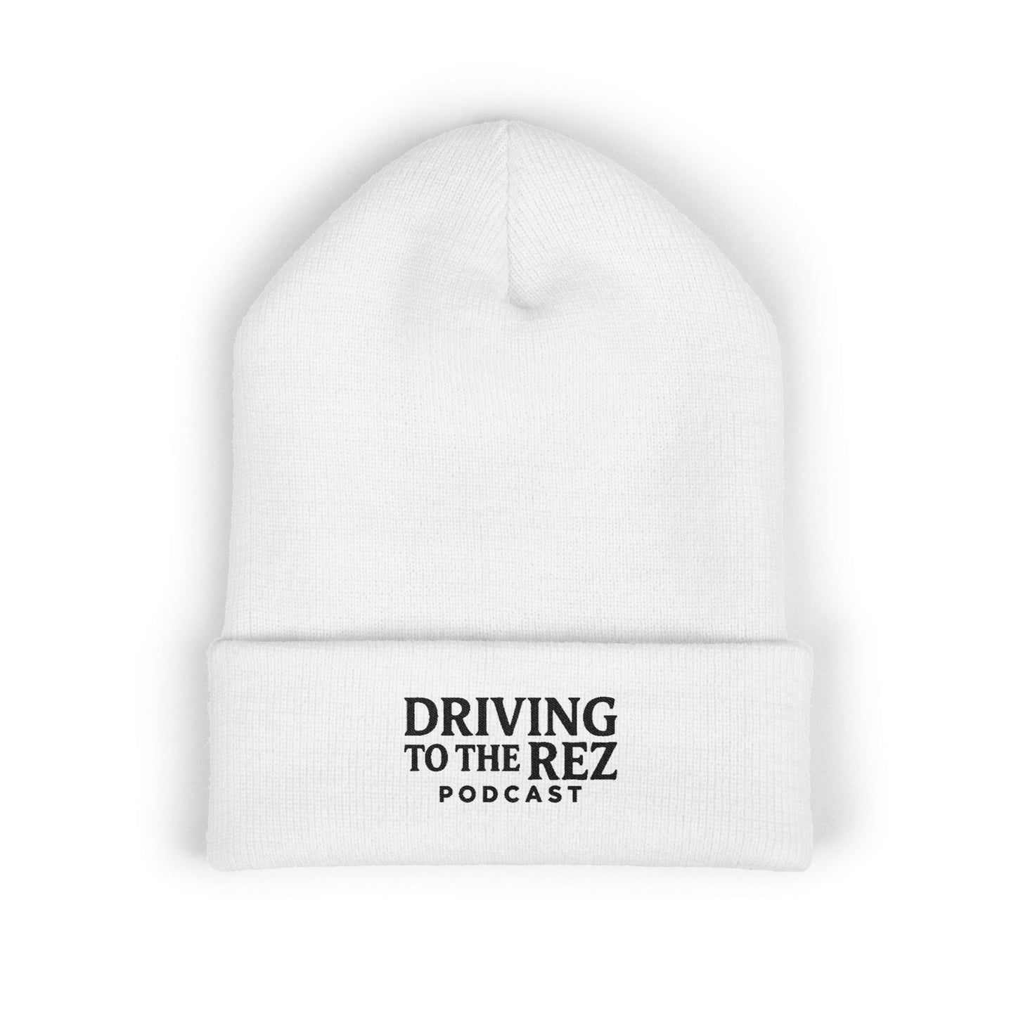Driving to the Rez Podcast Embroidered Cuffed Beanie