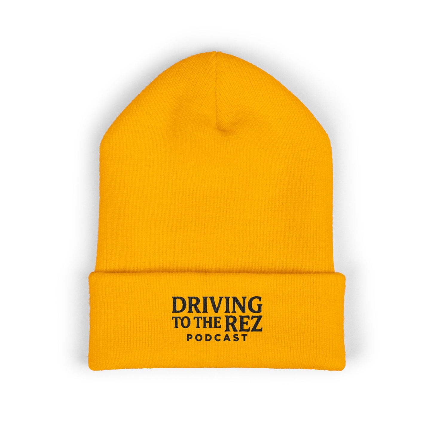 Driving to the Rez Podcast Embroidered Cuffed Beanie