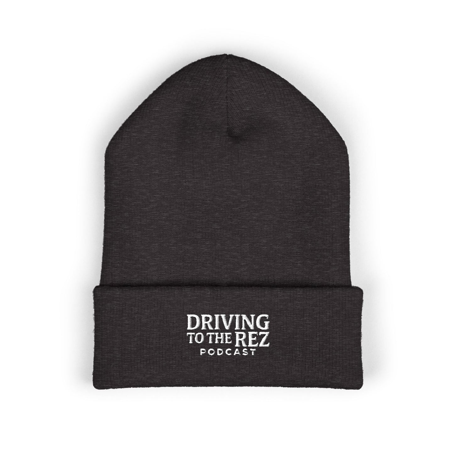 Driving to the Rez Podcast Embroidered Cuffed Beanie